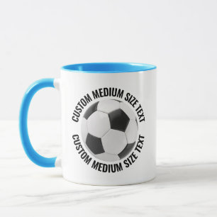 Mug Tissu moyen BLEU CLAIR Combo 325ml Soccer personna