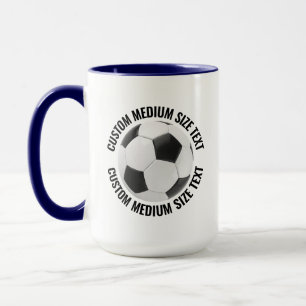 Mug Tissu moyen BLEU NAVY Combo 15oz Football personna