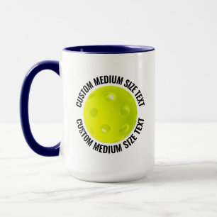Mug Tissu moyen BLEU NAVY Combo 15oz Pickleball person