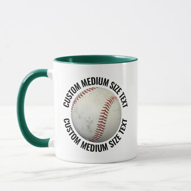 Mug Tissu moyen CHASSE. COMBO VERT 325g Baseball Perso (Gauche)