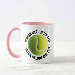 Mug Tissu moyen Combo PINK 325ml Tennis personnalisé