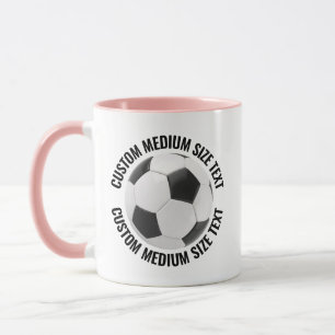 Mug Tissu moyen Combo rouge 325ml Soccer personnalisé
