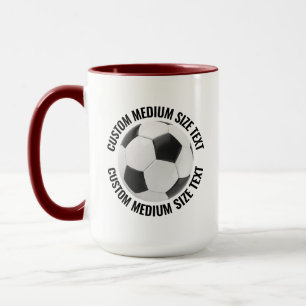 Mug Tissu moyen MAROON Combo 15oz Soccer personnalisé