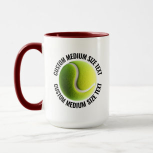 Mug Tissu moyen MAROON Combo 15oz Tennis personnalisé