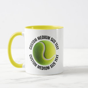 Mug Tissu moyen YELLOW Combo 11oz Tennis personnalisé