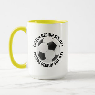 Mug Tissu moyen YELLOW Combo 15oz Football personnalis