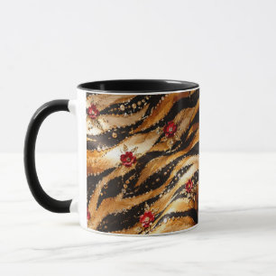 Mug Tissu Tigre Rose Cristal Rouge