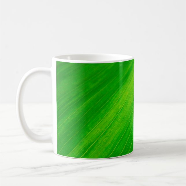 Mug Tissus de feuilles vertes (Gauche)