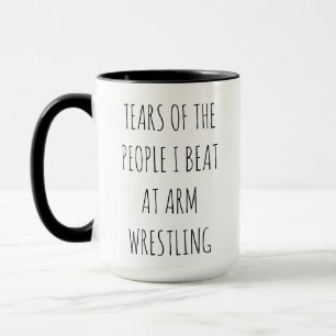 Mug "Tissus de personnes que j'ai battues au bras de f