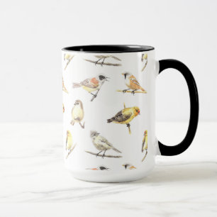 Mug Tit birds motif