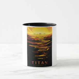 Mug Titan la plus grande lune de la planète Saturne