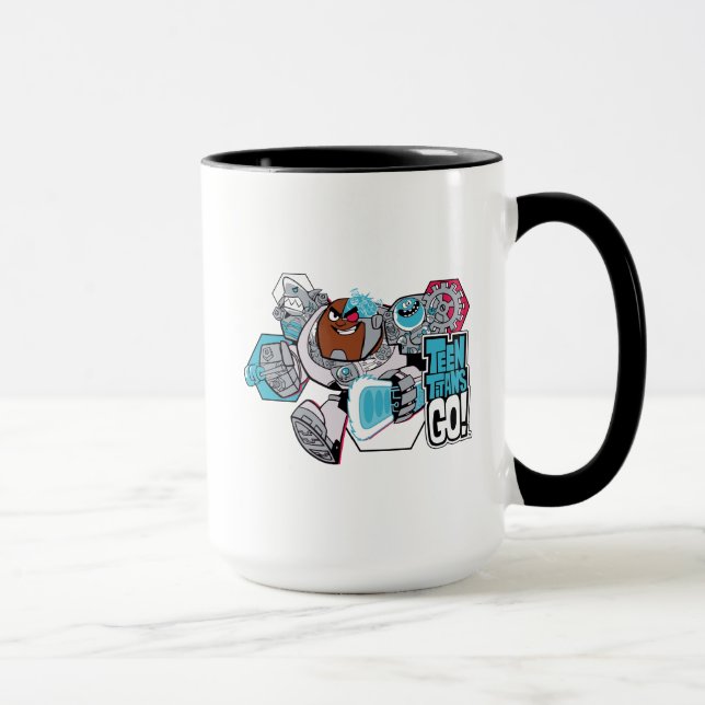 Mug Titans Ados, allez ! | Graphique Arsenal de Cyborg (Droite)