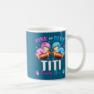 Mug Titi rose ou bleu aime le football de révélation d