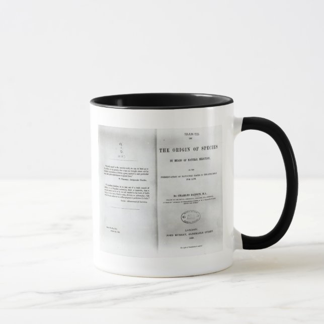 Mug Titlepage à 'sur l'origine des espèces (Droite)