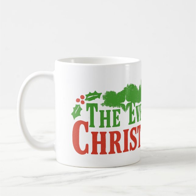 Mug Titre de sapin de Noël à feuilles persistantes (Gauche)