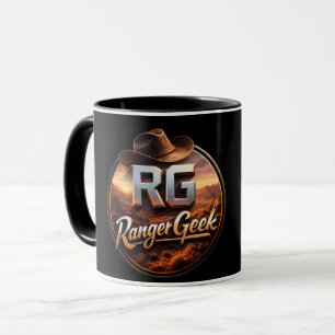 Mug Titre du logo western geek bicolore