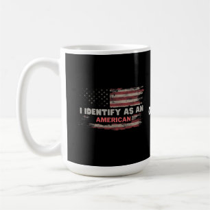 Mug Titre : Je M'Identifie Comme Un Drapeau Américain 