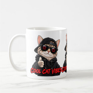 Mug **Titre** Vibes de Chat Cool T-Shirt Streetwear