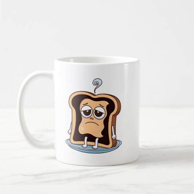 Mug Toast brûlé avec crise existentielle (Gauche)
