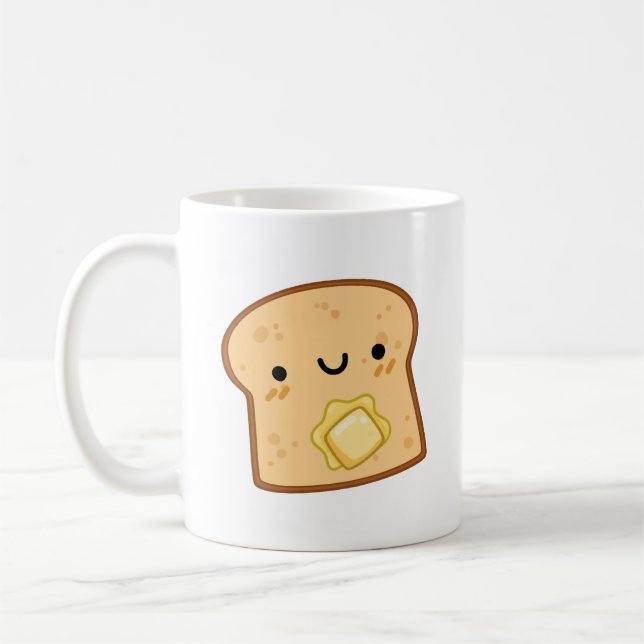 Mug Toast de beurre Cute Kawaii (Gauche)
