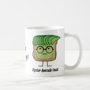 Mug Toast Hipster de l'Avocado lunettes de poils grais