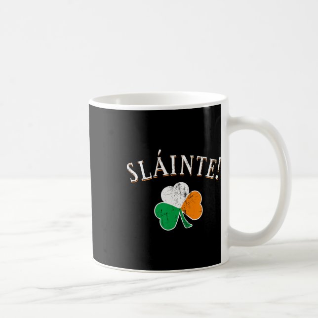 Mug Toast Slainte Drapeau Irlande Trèfle St. Patrick J (Droite)