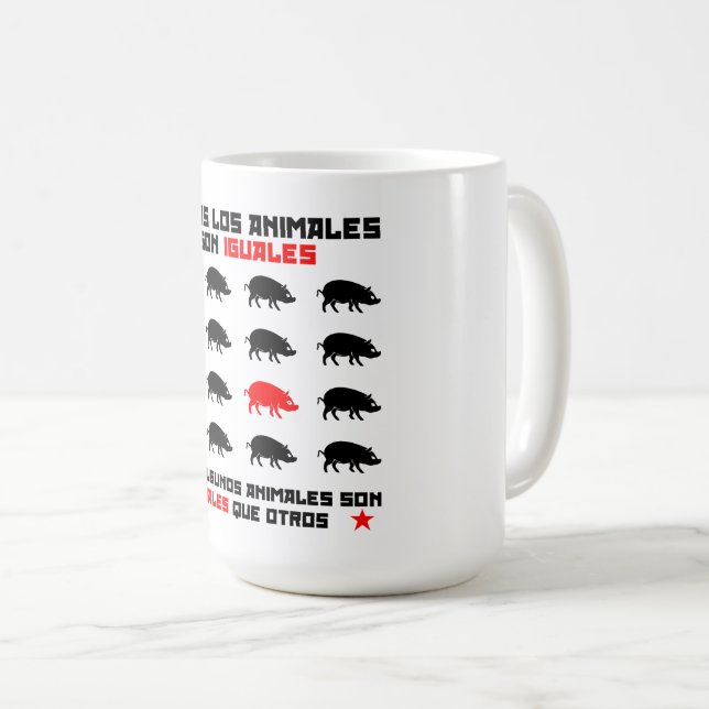 Mug Todos los animaux son iguales 2 (Devant droit)