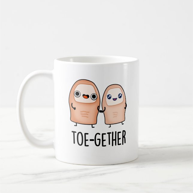 Mug Toe-gether Funny BIg Toe Pun (Gauche)