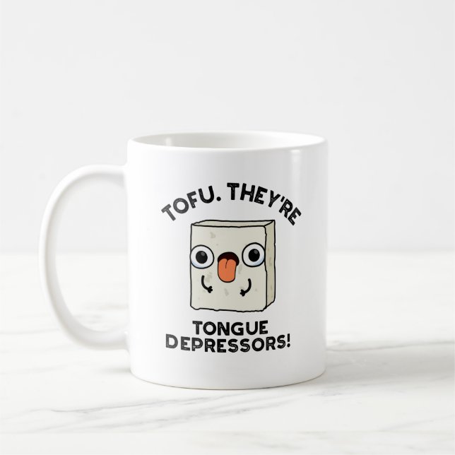 Mug Tofu. Ce sont des dépresseurs de langue amusant je (Gauche)