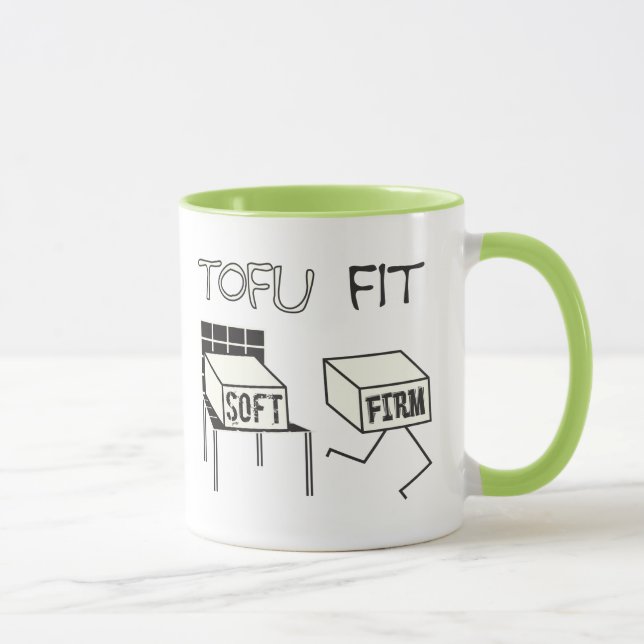 Mug Tofu Fit Funny Running Tofu Soy thème (Droite)
