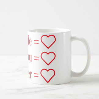 Mug Toi + Moi = ❤️ | Conception d'amour romantique per