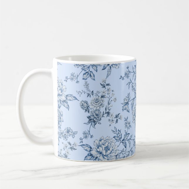 Mug Toile Bleue  (Gauche)