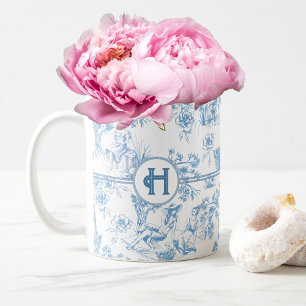 Mug Toile bleue et blanche de Jouy Fête des mariées Ca
