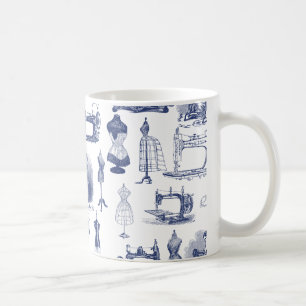 Mug Toile de couture vintage
