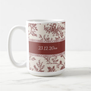 Mug Toile De Jouy Personnalisé Nom Date Gi