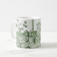 Toile de Jouy verte
