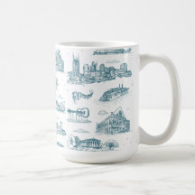 Toile de Nashville Crépuscule sur Fond Blanc