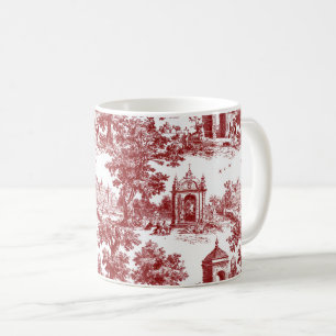 Mug Toile rouge avec architecture historique et pastor