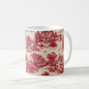Mug Toile Rouge Traditionnelle - Vie Pastorale et Arch