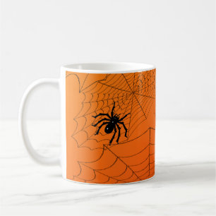 Mug Toiles d'araignées sur Orange