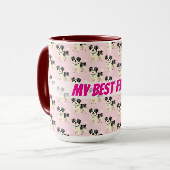 Mug Toilettage Chien Collection Moderne Personnalisée (Devant gauche)