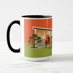 Mug Toit à papillon Maison moderne du milieu du siècle