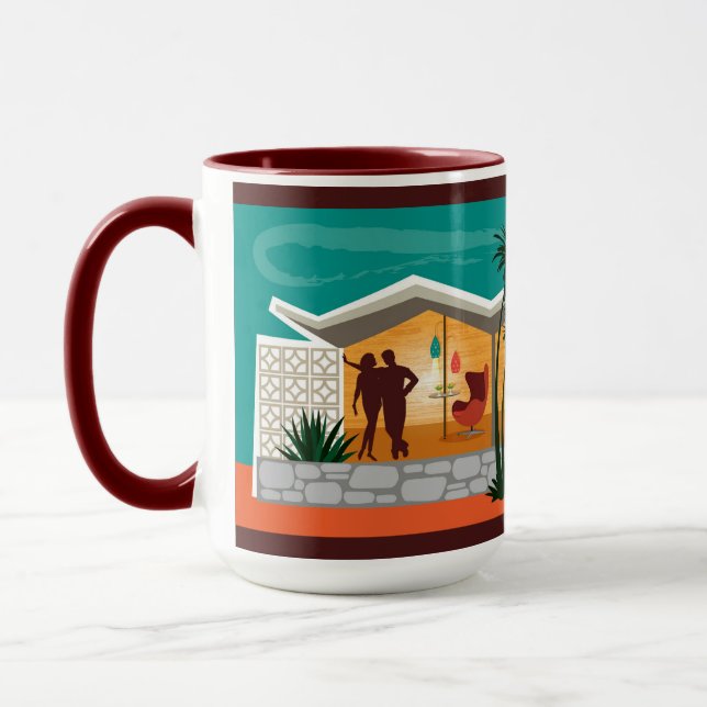 Mug Toit en Plaque plié Maison moderne du milieu du si (Gauche)