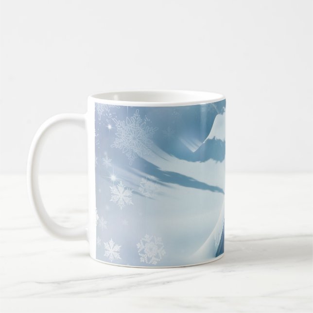 Mug Toit enneigé dans une forêt (Gauche)