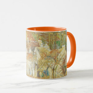 Mug Toits rouges, Coin d'un village, Hiver par Pissarr