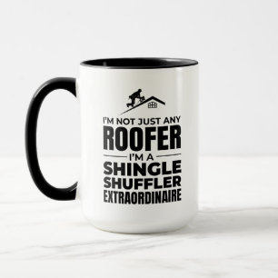 Mug Toiture de bardeaux - Travail de toiture amusant
