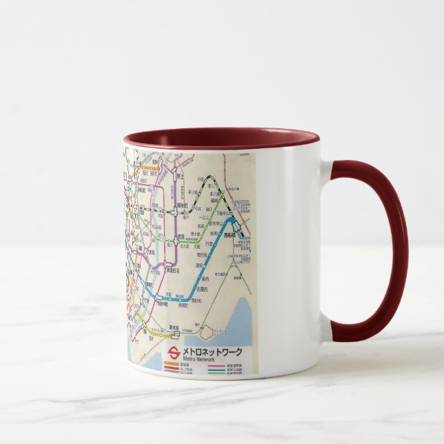 MUG TOKYO  地図東京の地下鉄 (Droite)