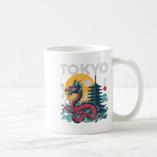 Mug Tokyo Dragon Asiatique Vintage Japonaise Mythique