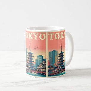 Mug Tokyo Japon Voyage vintage cartes cadeaux magnifiq
