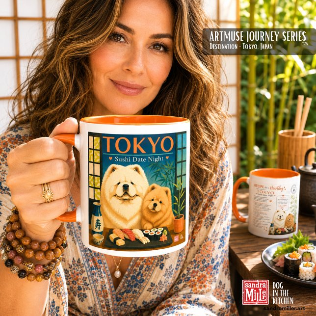 Mug TOKYO SUSHI SOIRÉE  Art Muse  -Chow (Créateur téléchargé)